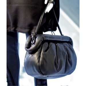 H&M  STUDIO COLLECTION BK  Lambs Leather X large size Shoulder Cross Body onHOLD